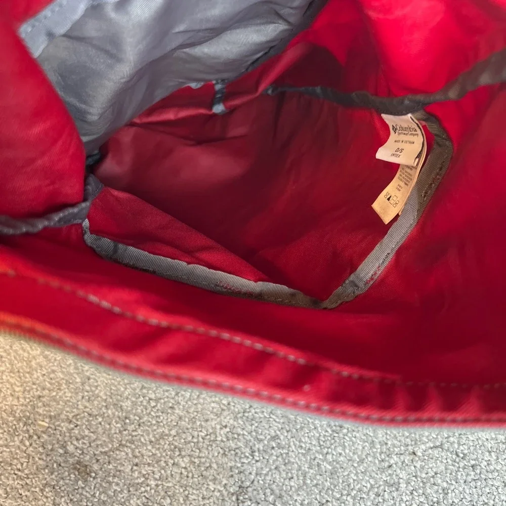 Columbia triple canyon Backpack Red Grey Roll Top Dry Bag hiking daypack outdoor